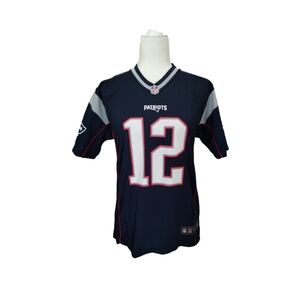 Patriots #12 Tom Brady Nike On Field Youth Size L 14/16 Football Jersey